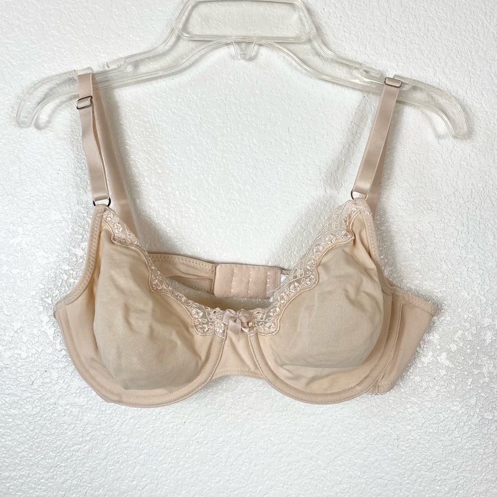 Wacoal Tan Lace Trim Unpadded Underwire Bra